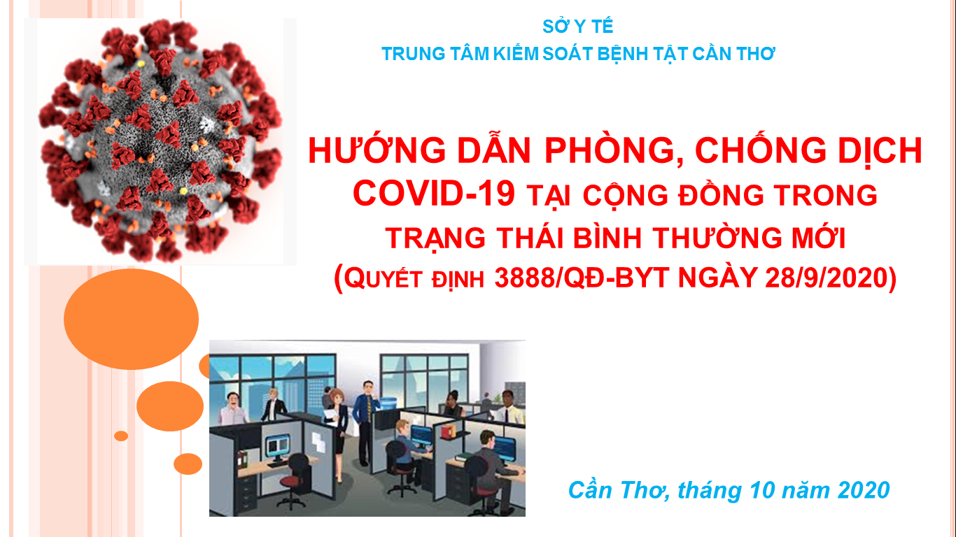 HƯỚNG DẪN PHÒNG, CHỐNG DỊCH COVID-19 tại cộng đồng trong trạng thái bình thường mới